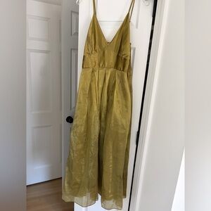 Anthropologie Elegant Green Formal Dress